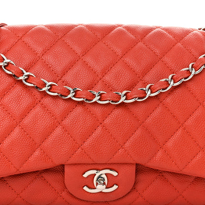 Chanel Caviar Quilted Jumbo Easy Flap Red 8 of 10