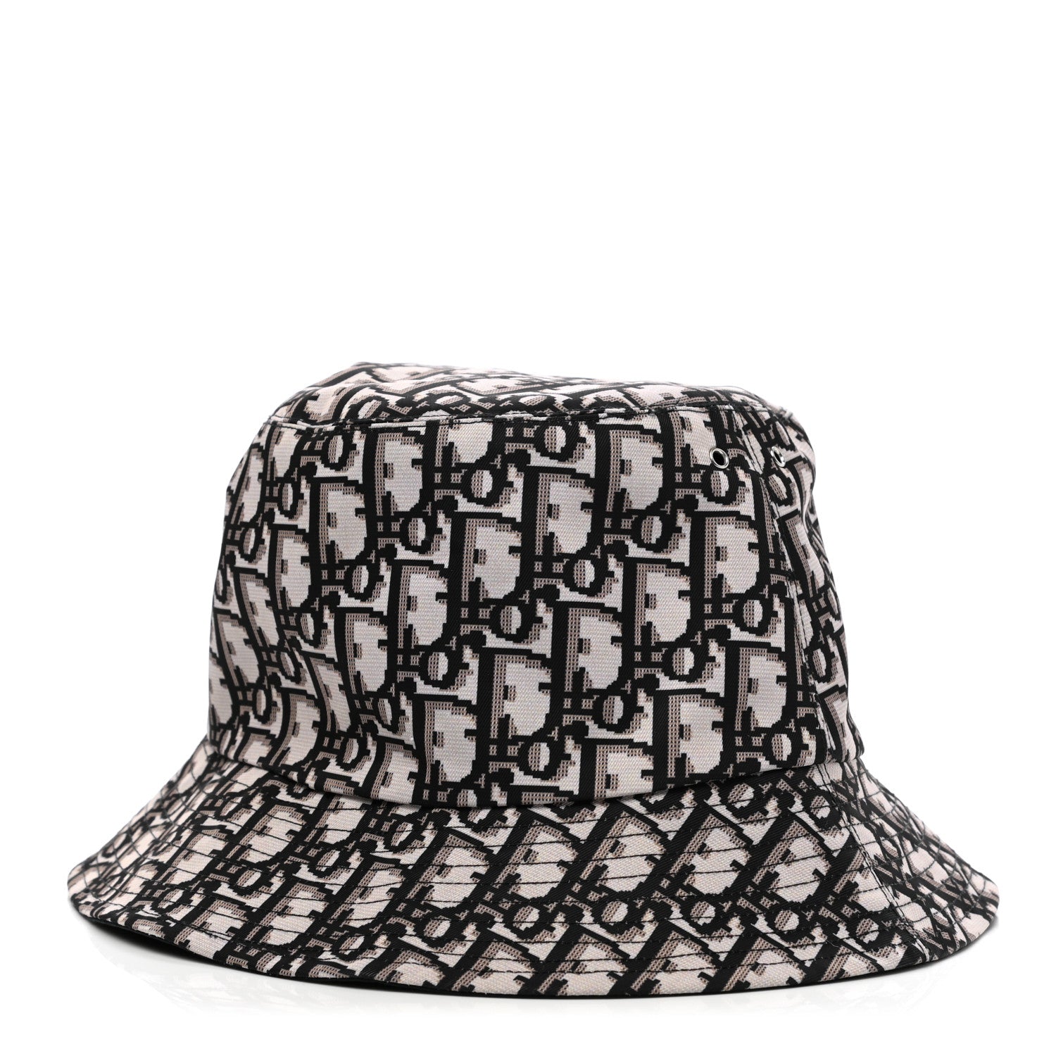 Christian Dior Oblique Reversible Teddy-D Brim Bucket Hat 58 Black 1 of 7