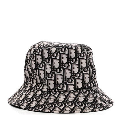 Christian Dior Oblique Reversible Teddy-D Brim Bucket Hat 58 Black 1 of 7
