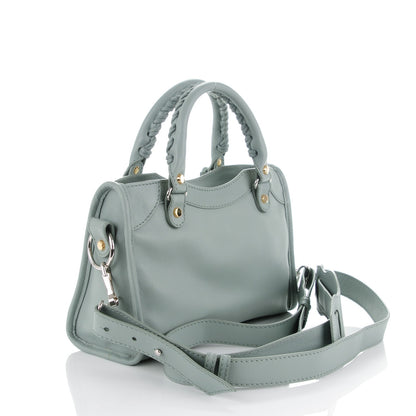 Balenciaga Veau Amp Plate Silver Hardware Mini City Vert Tilleul 3 of 7