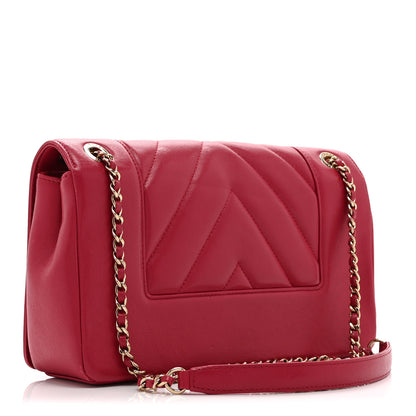Chanel Sheepskin Chevron Quilted Vintage Mademoiselle Flap Pink 3 of 10