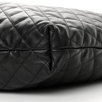 Saint Laurent Lambskin Quilted Maxi Icare Shopping Tote Black 11 of 12