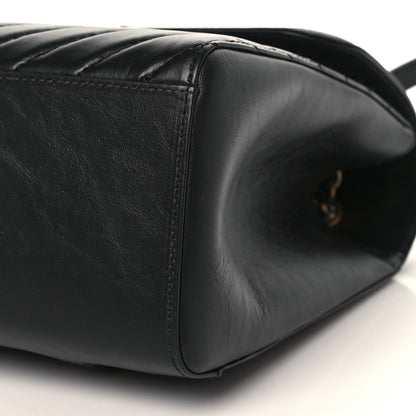 Chanel Aged Calfskin Chevron Quilted Backpack Black 8 of 8