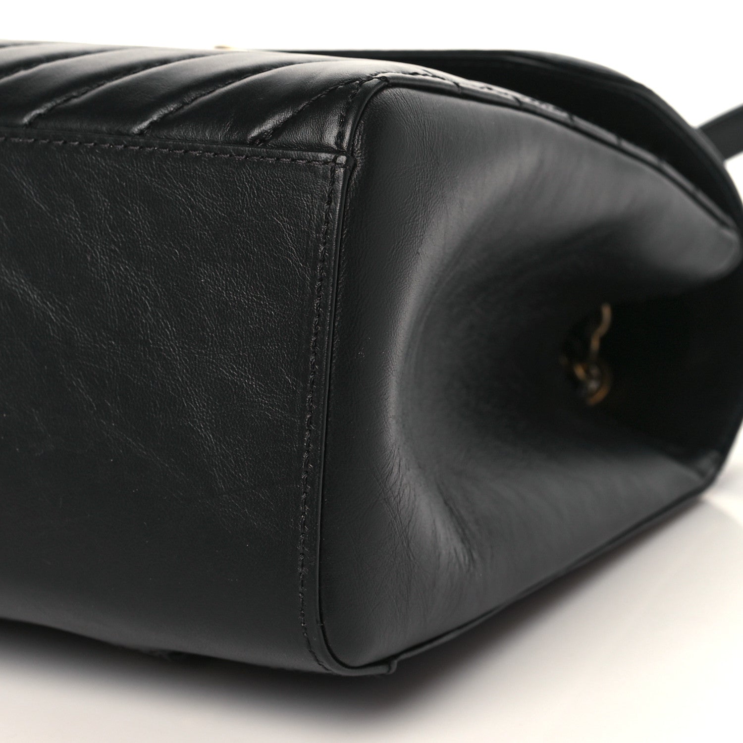 Chanel Aged Calfskin Chevron Quilted Backpack Black 8 of 8