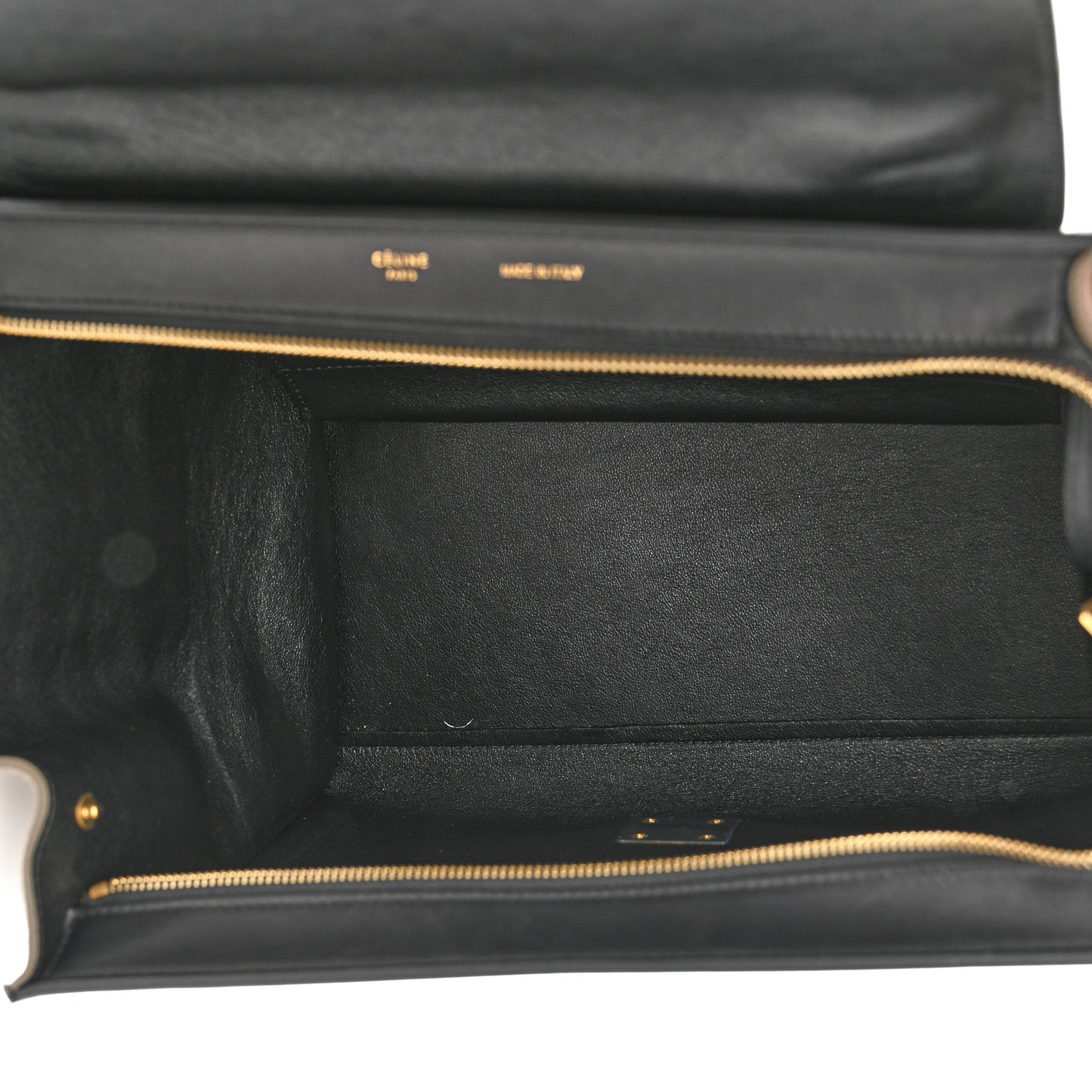 Celine Pony Hair Smooth Calfskin Tri-Color Medium Trapeze Blue Taupe Black 5 of 11