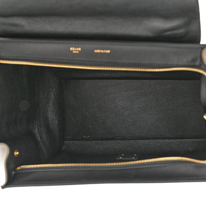 Celine Pony Hair Smooth Calfskin Tri-Color Medium Trapeze Blue Taupe Black 5 of 11