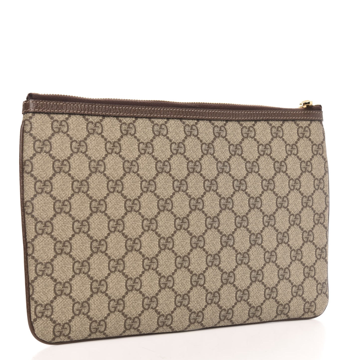 GG Supreme Monogram Large Ophidia Pouch Clutch Brown