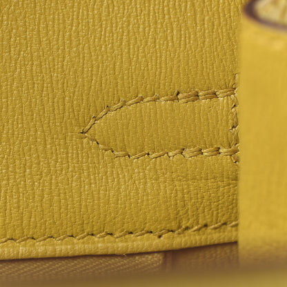 Hermes Matte Alligator Birkin 25 Jaune Ambre 21 of 33