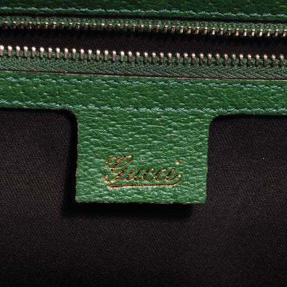 Gucci Monogram Web Bamboo Bullet Satchel Green 6 of 7