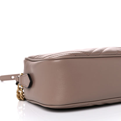 Gucci Calfskin Matelasse Small GG Marmont Chain Shoulder Bag Porcelain Rose 9 of 12