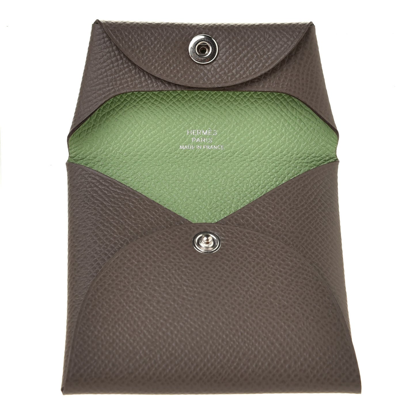 Epsom Bastia Verso Coin Purse Gris Etain Vert Criquet