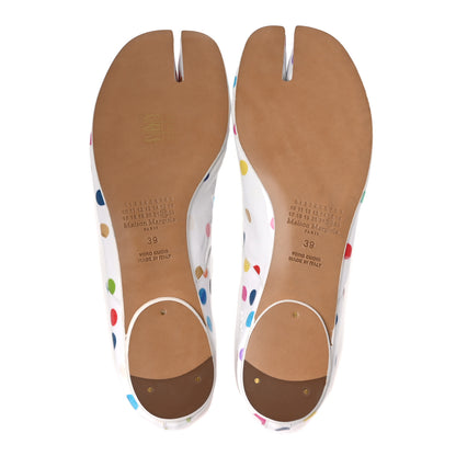 Maison Margiela Coated Canvas Confetti Printed New Ballerina Flats 39 White Multicolor 6 of 9