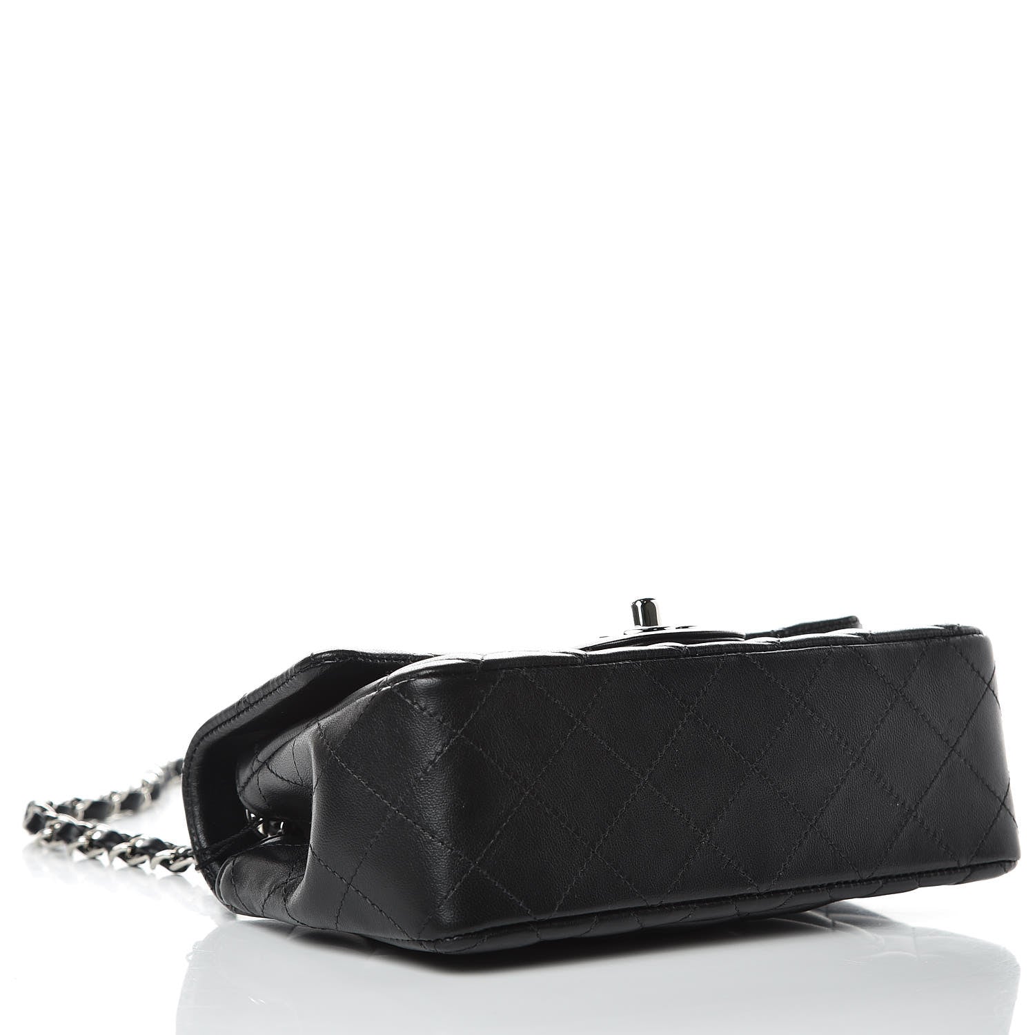Chanel Lambskin Quilted Mini Rectangular Flap Black 4 of 8