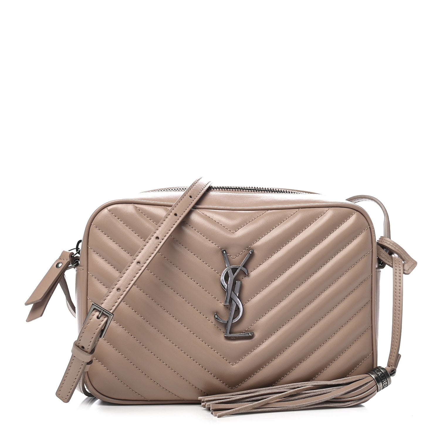 Saint Laurent Calfskin Matelasse Monogram Lou Camera Bag Nude Powder 1 of 11