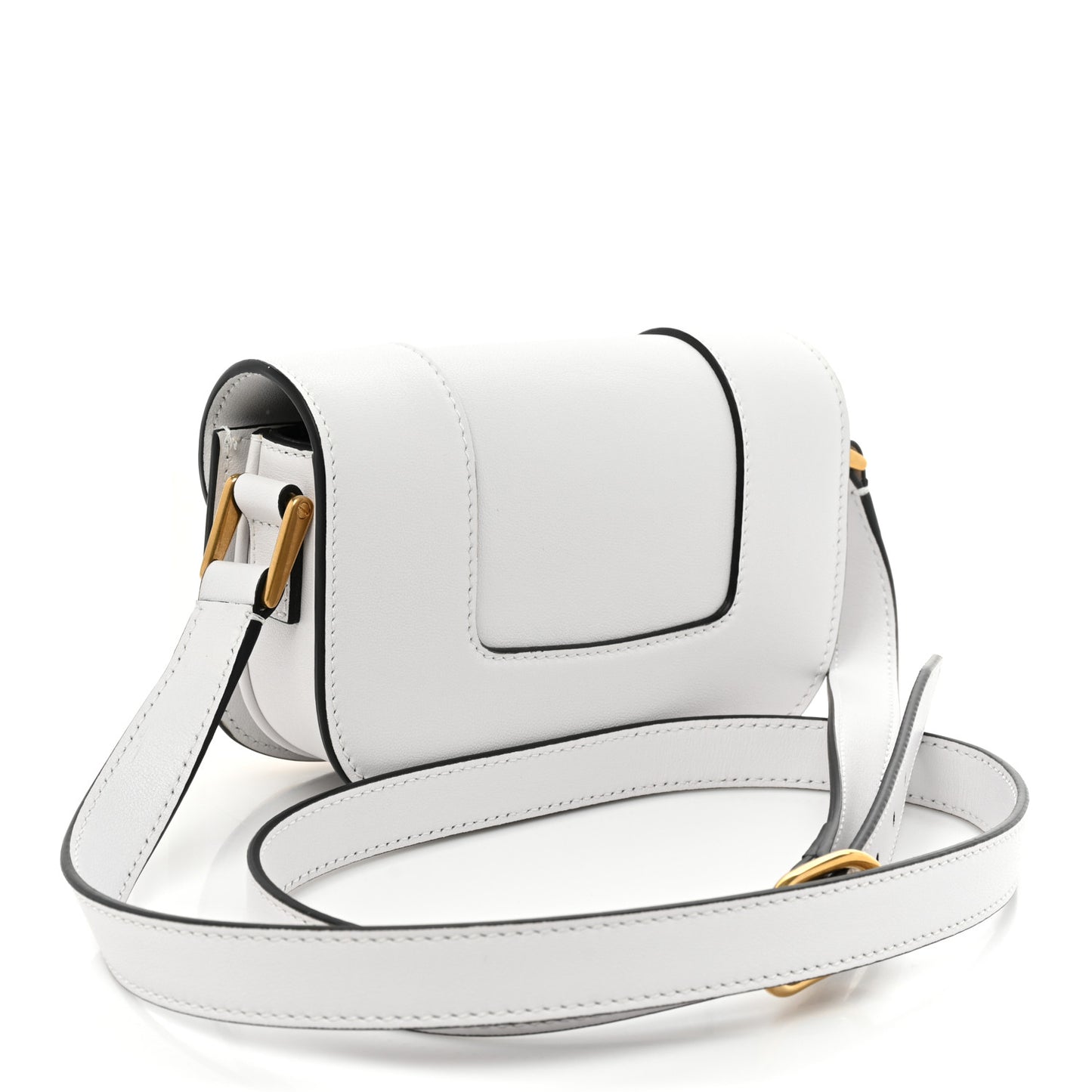 Calfskin Small Supervee Crossbody Bag Optic White