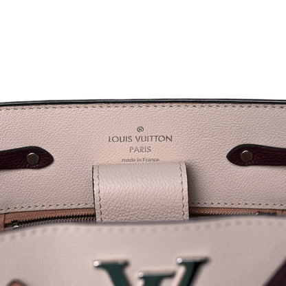 Louis Vuitton Calfskin Lockme Bucket Soie Quartz Calla 5 of 9