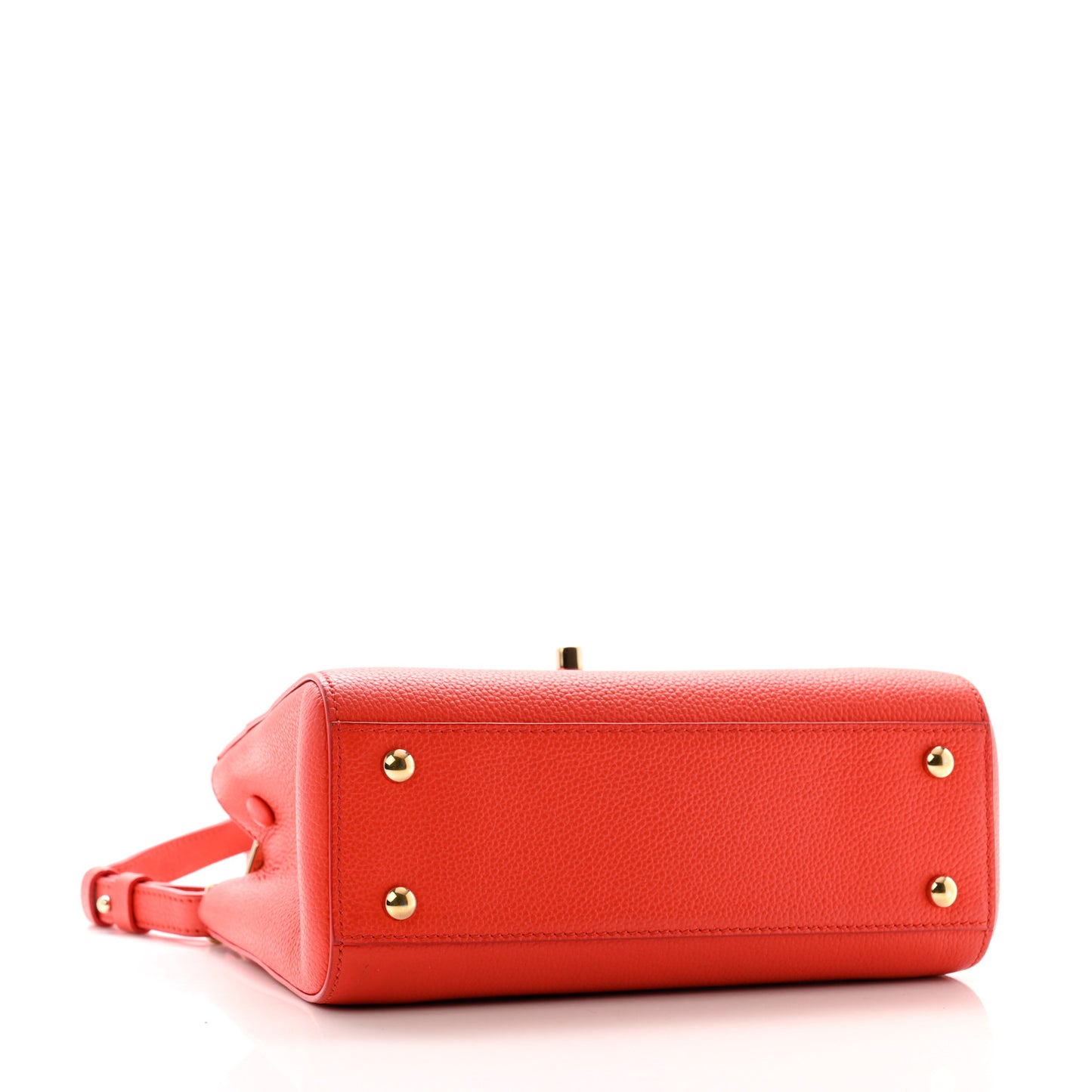 Grained Calfskin Mini Neo Executive Shopper Tote Red