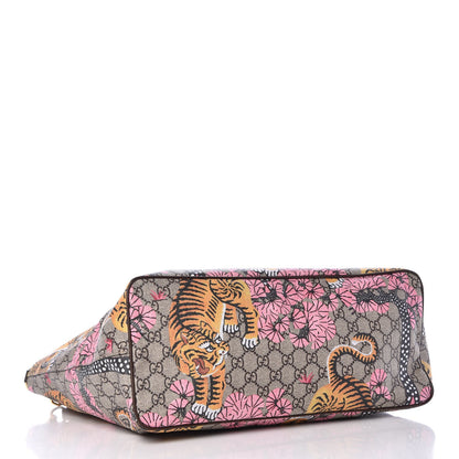 Gucci Soft GG Supreme Monogram Bengal Medium Crossbody Tote Beige Pink 5 of 9