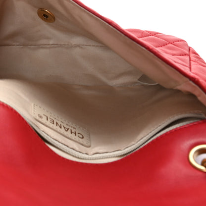 Chanel Lambskin Quilted Medium Cruise Charm Single Flap Red 5 of 8