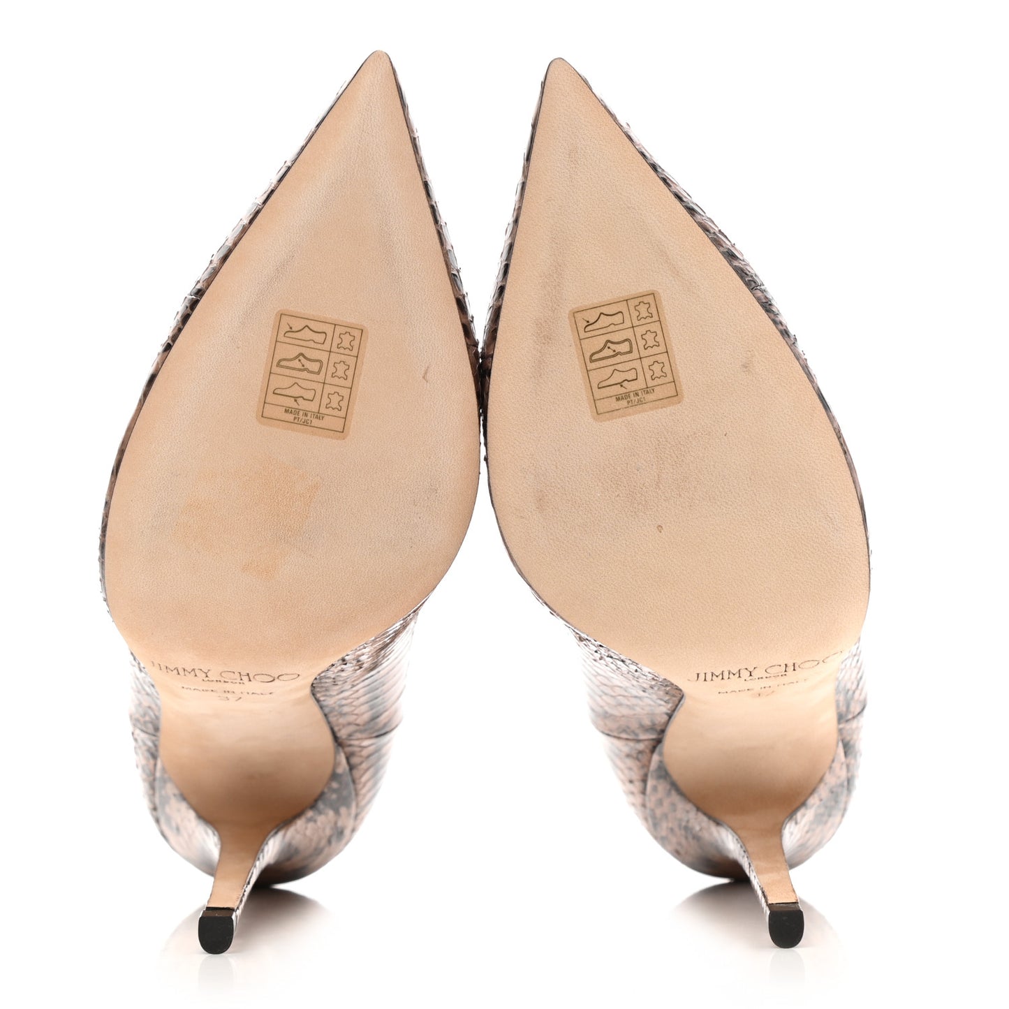 Elaphe Snakeskin 100 Pumps 37 Blush