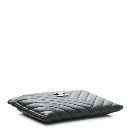 Chanel Lambskin Quilted CC Crossing Card Holder Black 4 of 8