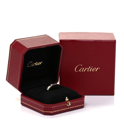 Cartier 18K White Gold 8 Diamond 4mm LOVE Wedding Band Ring 53 6.25 5 of 5