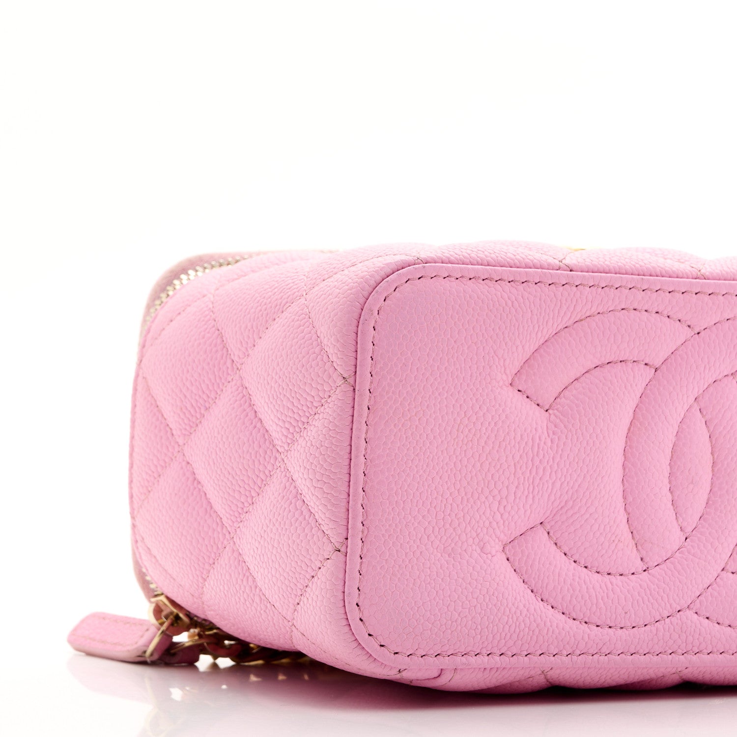 Chanel Caviar Quilted Sweetheart Vanity Case Pink 10 of 12