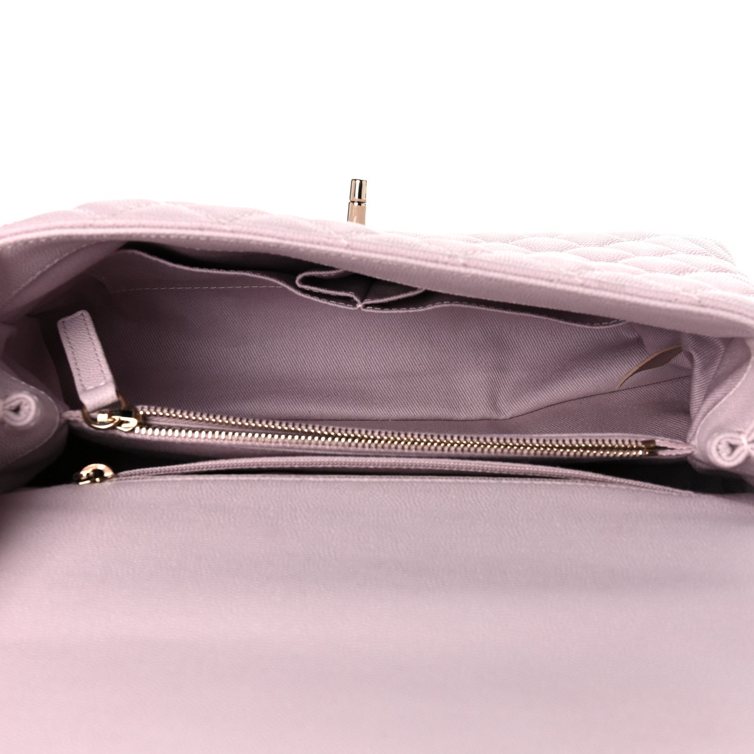 Chanel Caviar Quilted Small Coco Handle Flap Lilas Lilac 7 of 10