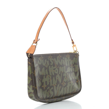 Louis Vuitton Monogram Graffiti Pochette Accessories Kaki 3 of 12
