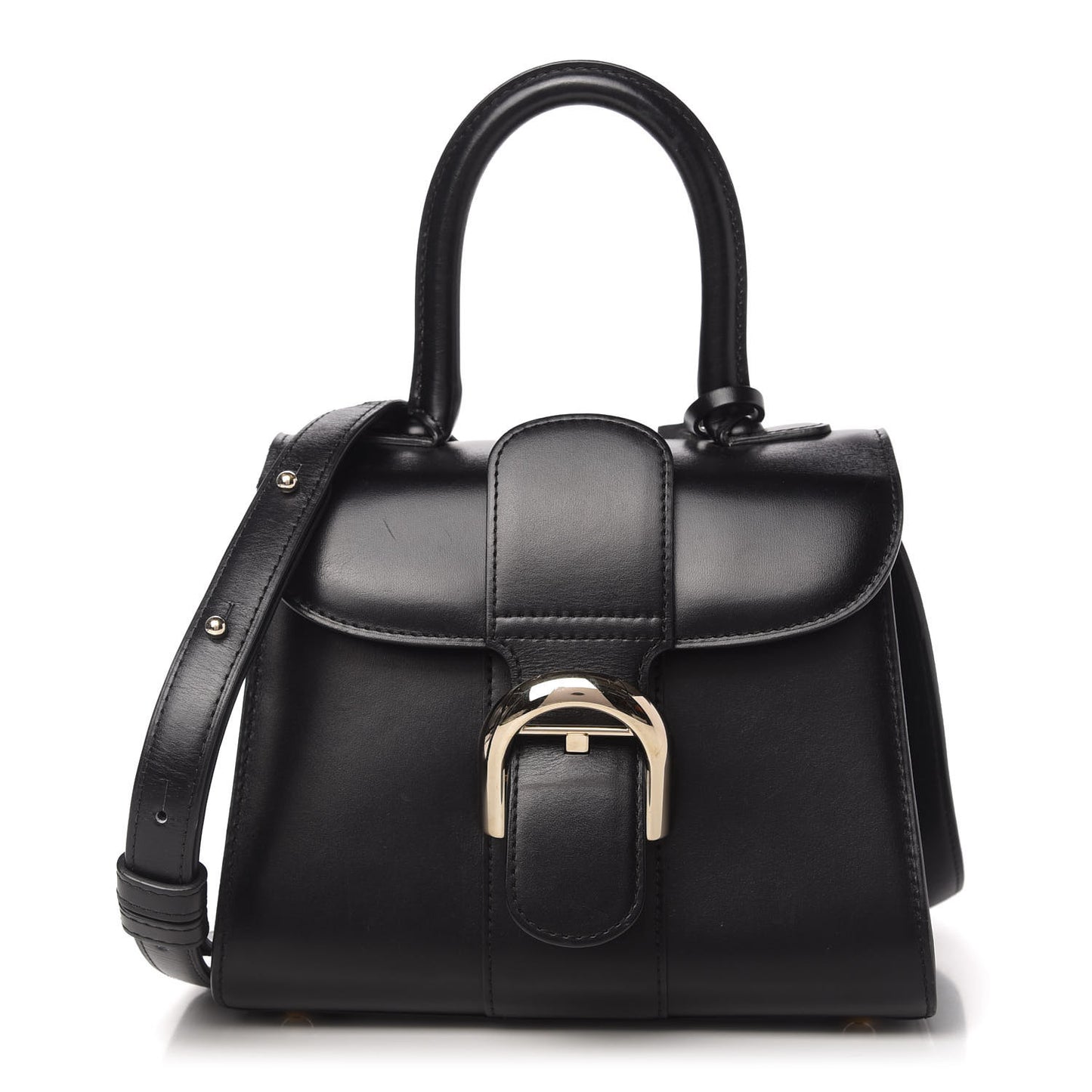 Box Calfskin Mini Brillant Satchel Black