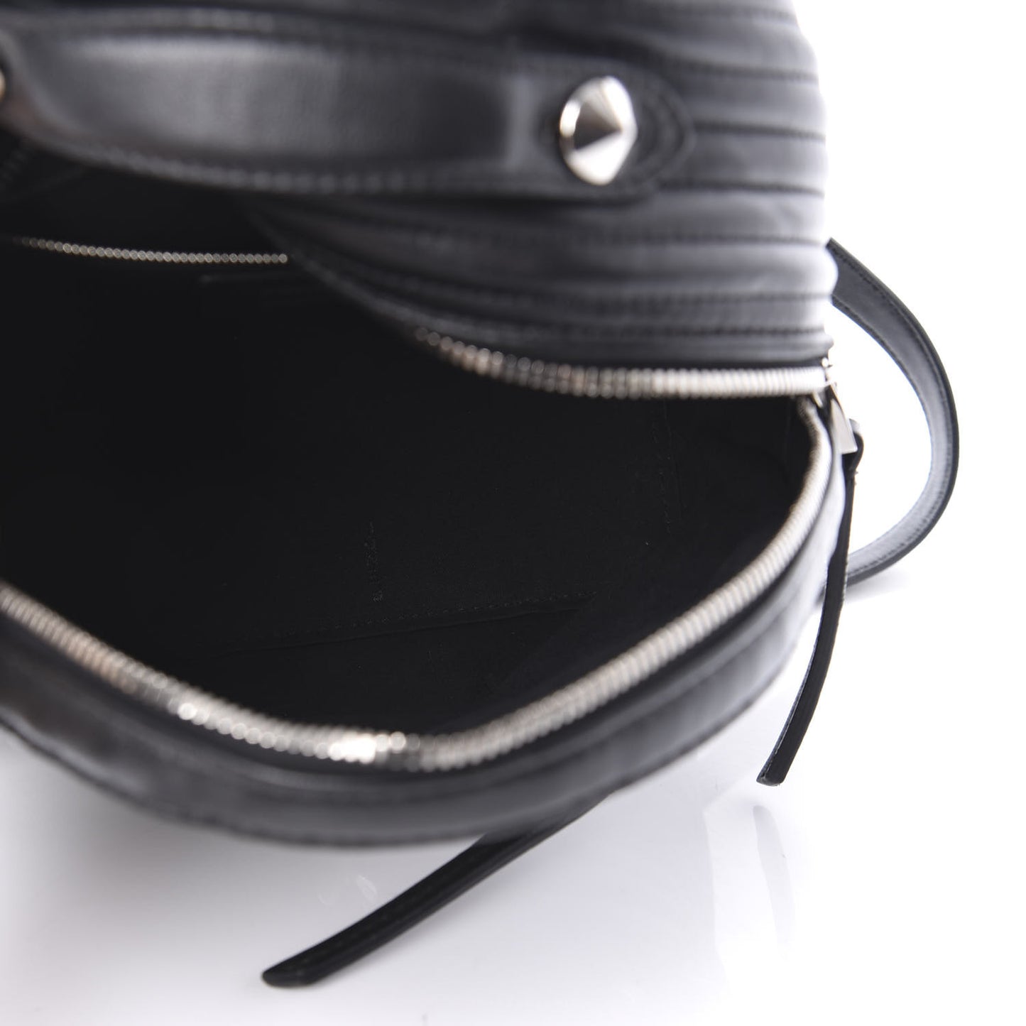 Shiny Nappa Trapuntata Mini Backpack Black