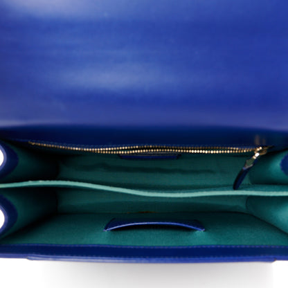 Bulgari Calfskin Large Serpenti Forever Top Handle Blue 6 of 13