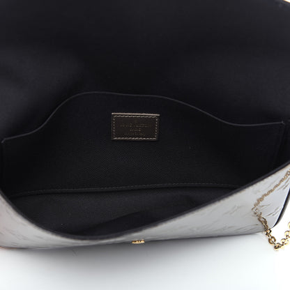 Louis Vuitton Vernis Felicie Pochette Chain Wallet Champagne Metallise 6 of 9