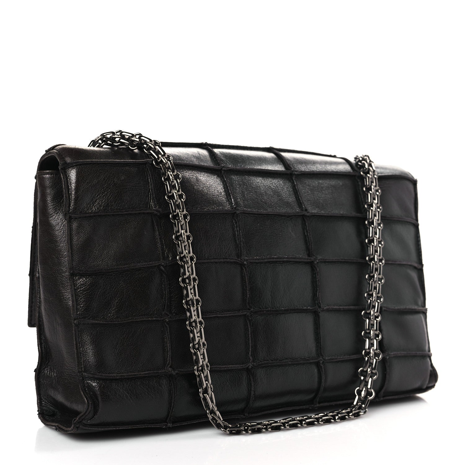 Chanel Lambskin Medium Patchwork Mademoiselle Single Flap Black 3 of 8