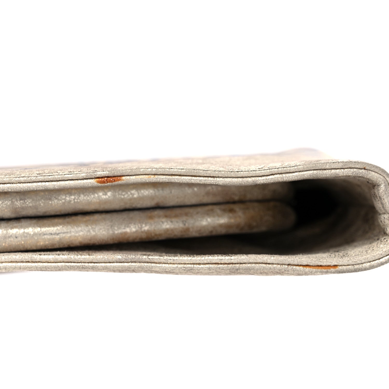 Chanel Metallic Lambskin Print Clutch Gold 9 of 10