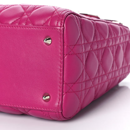 Christian Dior Lambskin Cannage Medium Lady Dior Fuchsia 8 of 10