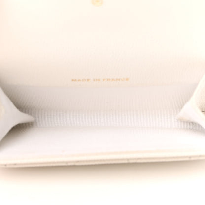 Chanel Caviar Quilted Flap Card Holder Wallet White 5 of 10