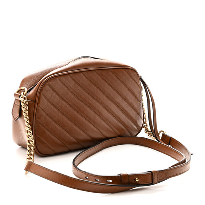 Gucci Glazed Calfskin Matelasse Diagonal Small GG Marmont Chain Shoulder Bag Cuir 3 of 10