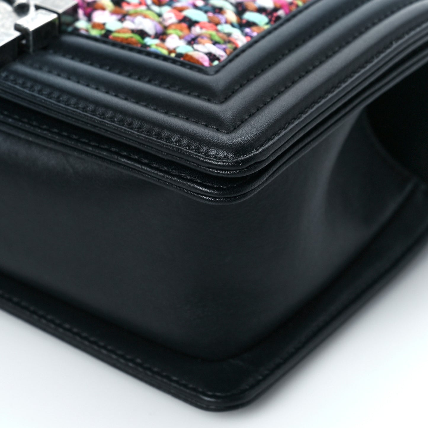 Tweed Calfskin Small Boy Flap Multicolor