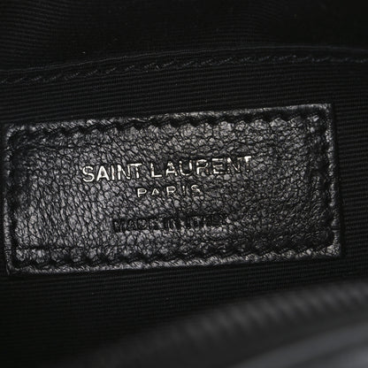 Saint Laurent Calfskin Matelasse Chevron Round Vinyle Camera Bag Black 6 of 10
