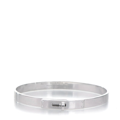 Hermes 18K White Gold Diamond PM Kelly Bracelet SH 1 of 6