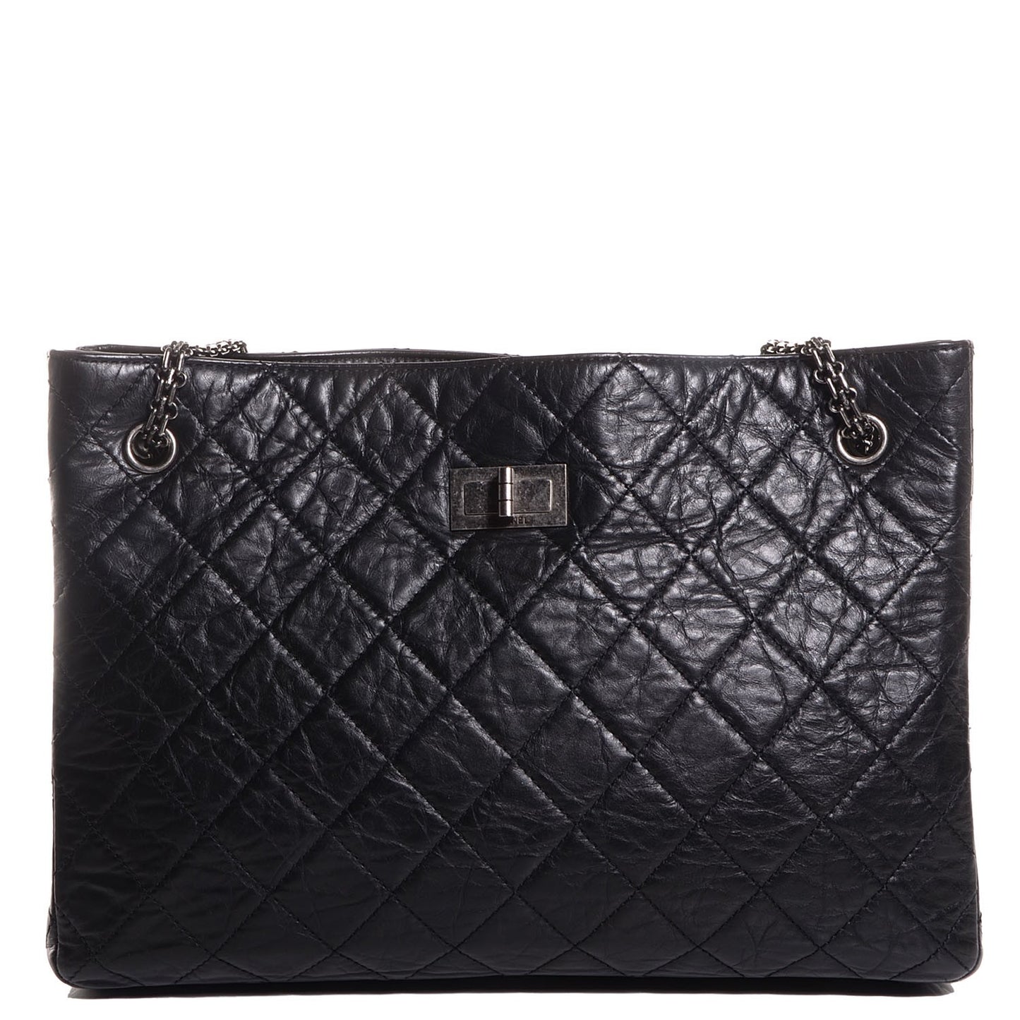 Aged Calfskin Reissue 2.55 Tote Black