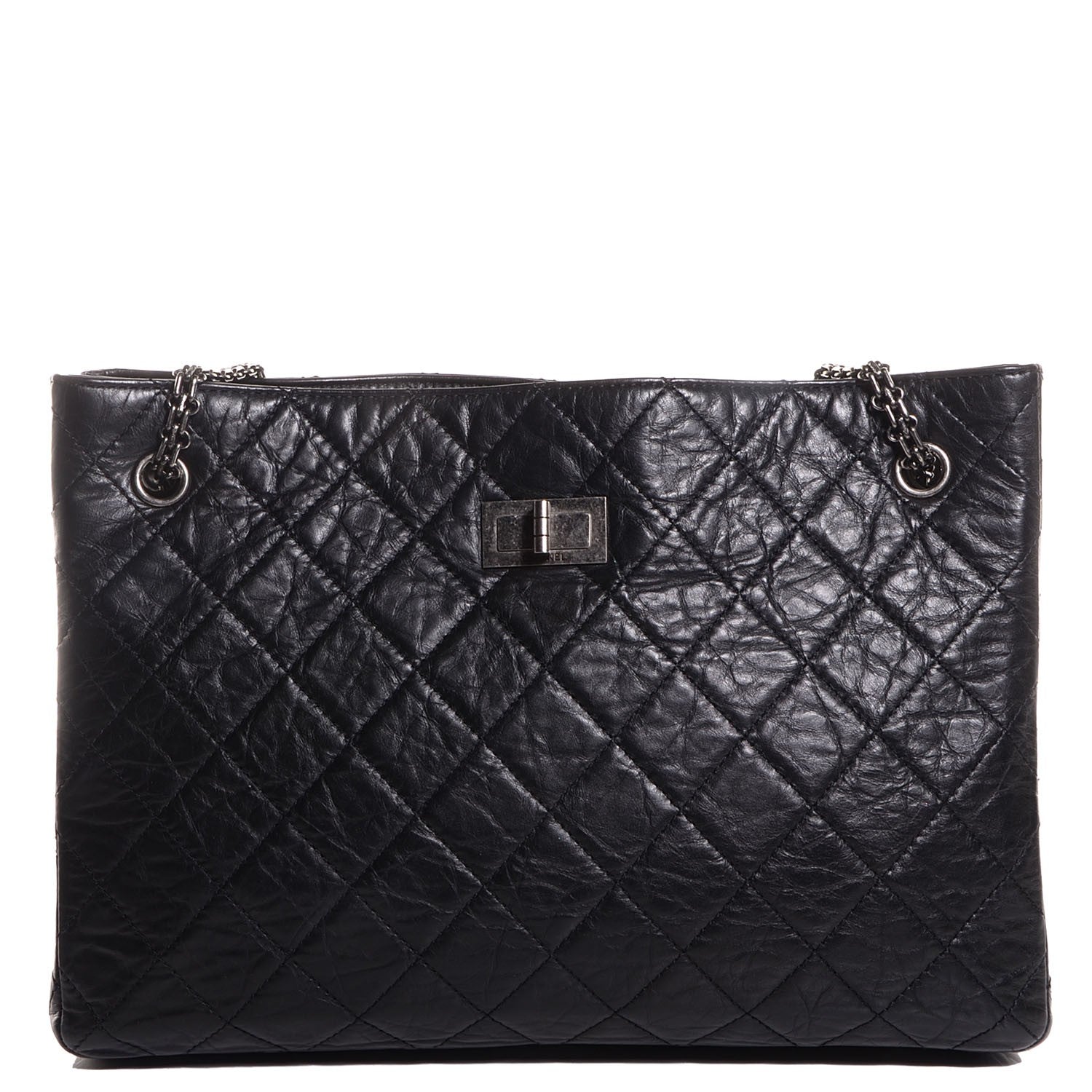 Chanel Aged Calfskin Reissue 2.55 Tote Black 1 of 7