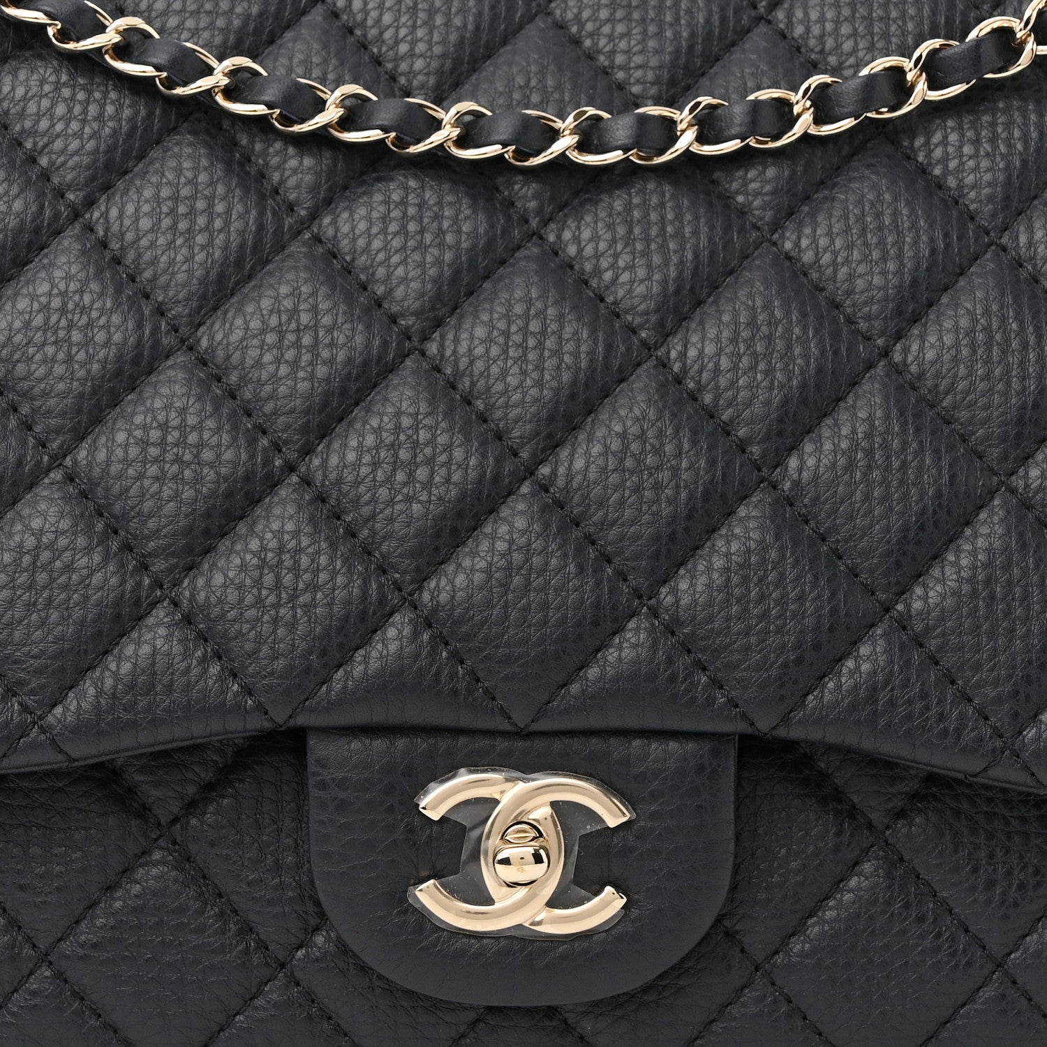 Chanel Grained Calfskin Quilted Small XXL Travel Flap Bag Navy 8 of 10