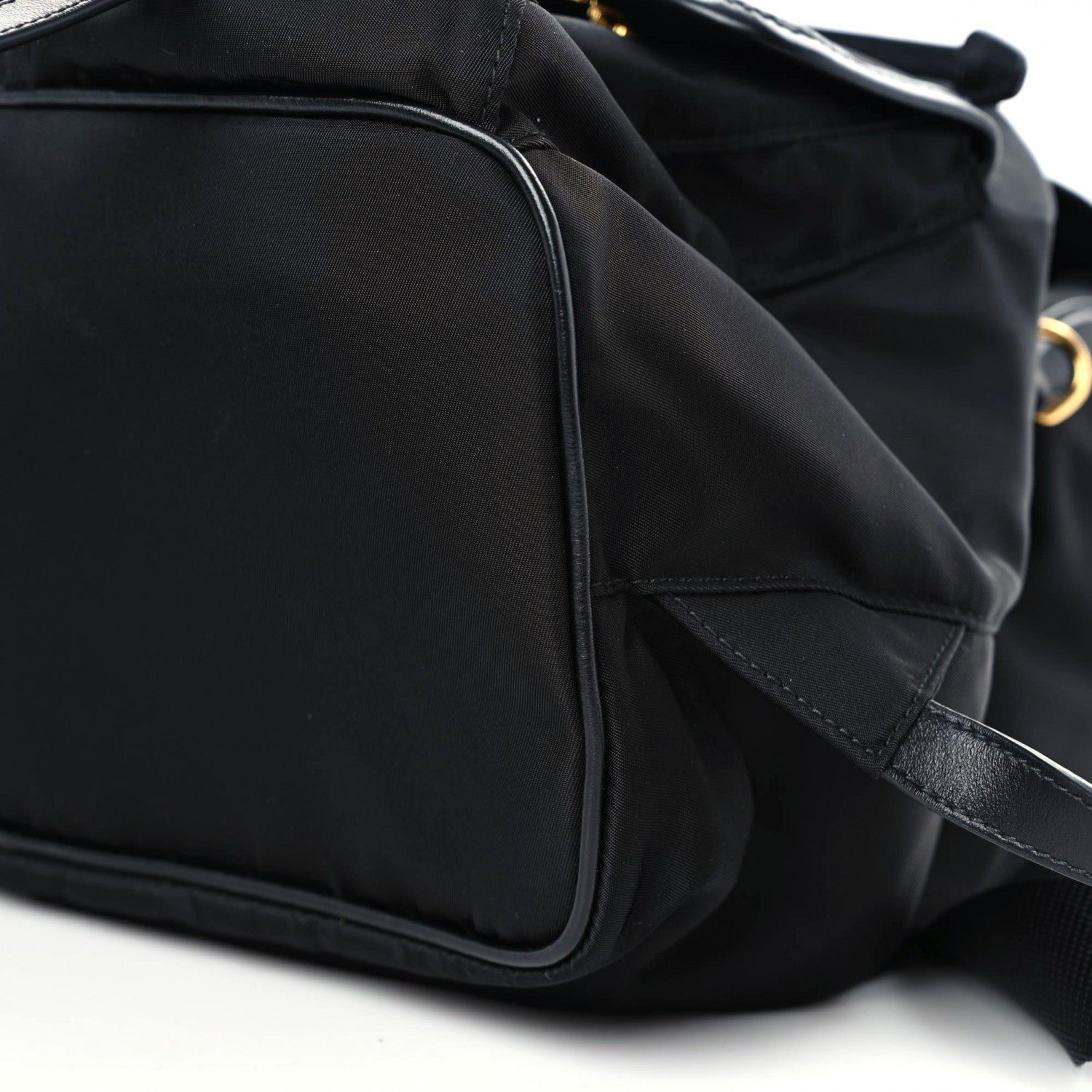 Prada Tessuto Nylon Soft Calfskin Backpack Black 6 of 9