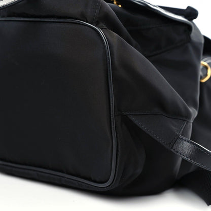 Prada Tessuto Nylon Soft Calfskin Backpack Black 6 of 9