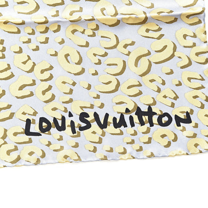 Louis Vuitton Silk Leopard Scarf Gris 2 of 3