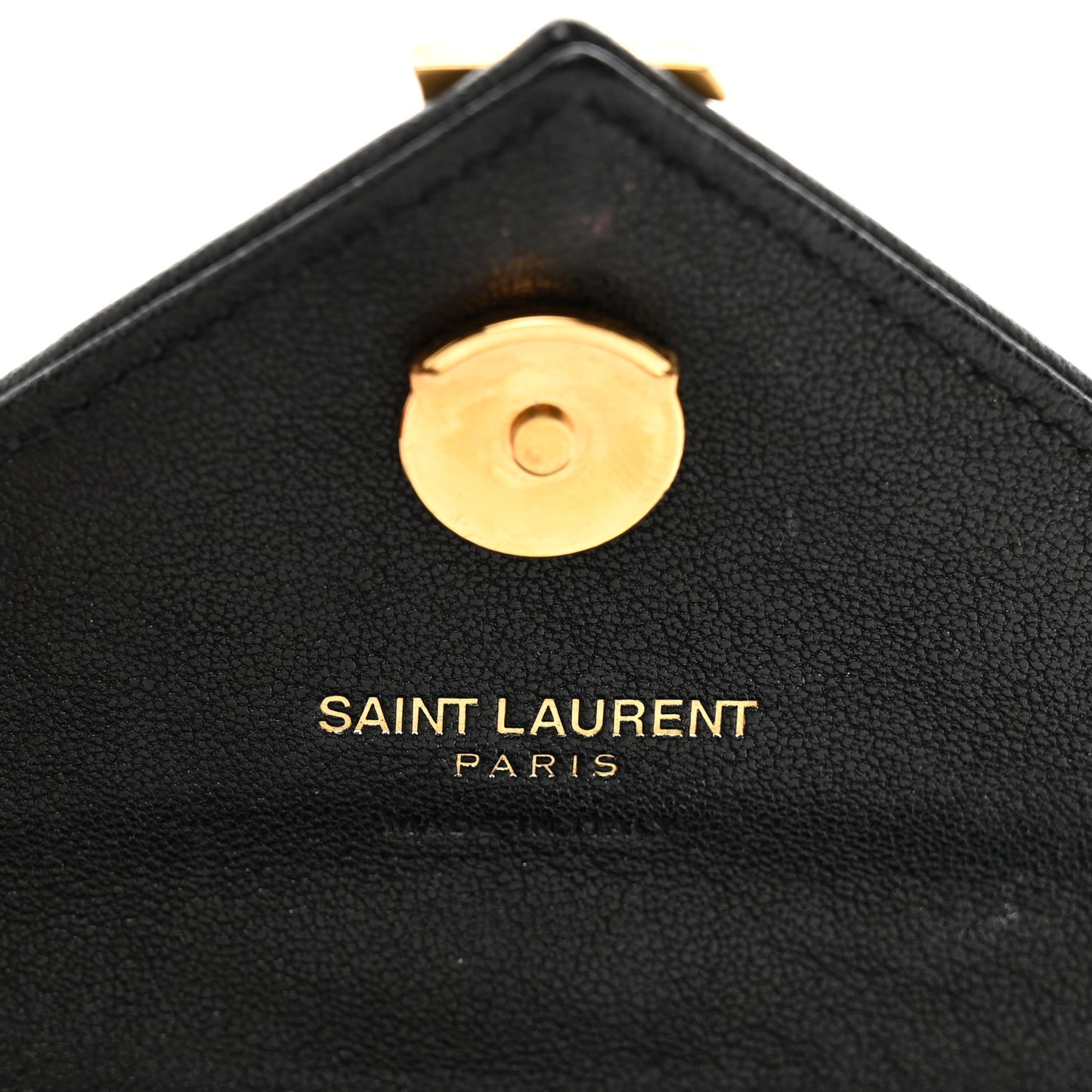 Sheepskin Matelasse Chevron Monogram Mini College Bag Black