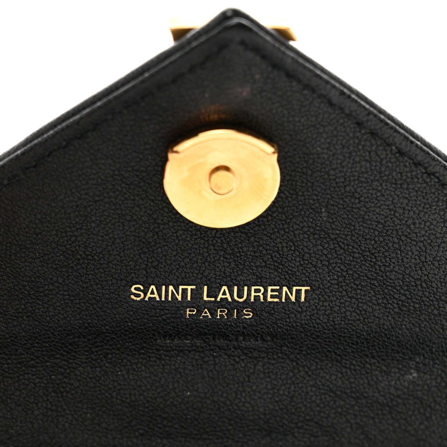 Saint Laurent Sheepskin Matelasse Chevron Monogram Mini College Bag Black 6 of 7