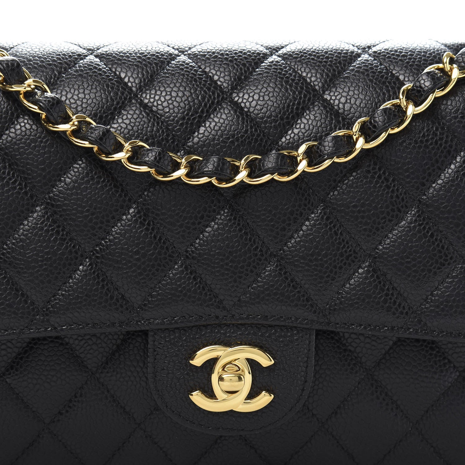 Chanel Caviar Quilted Medium Double Flap Black 11 of 12